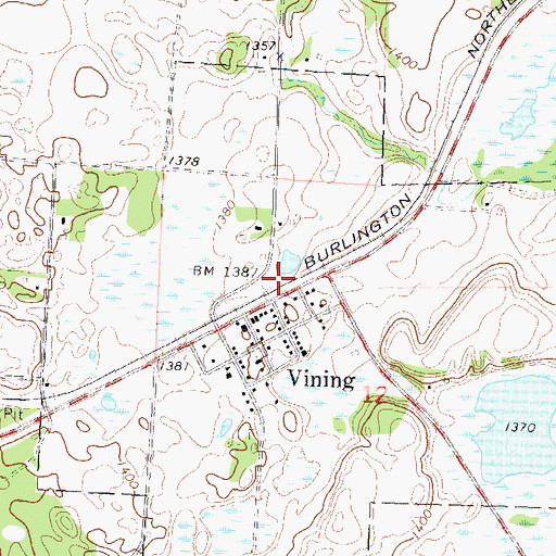 Topographic Map of Vining (historical), MN