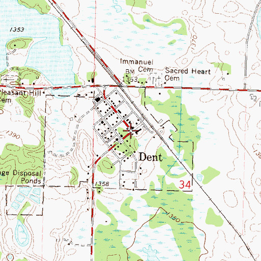 Topographic Map of Star Hills Mobile Home Park, MN