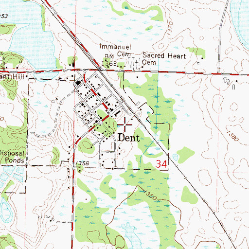 Topographic Map of United Methodist Church, MN
