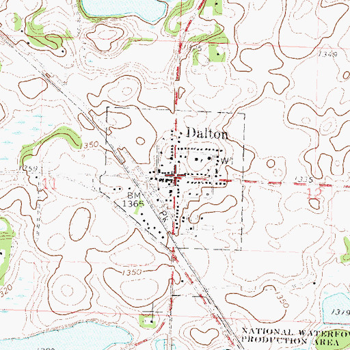 Topographic Map of Zion-Sarpsborg Free Lutheran Church, MN