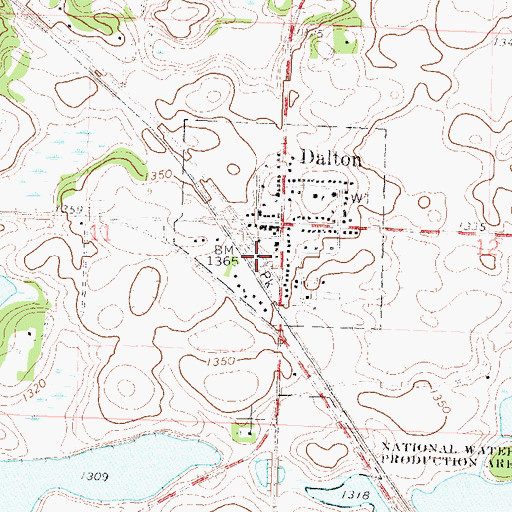 Topographic Map of Dalton (historical), MN