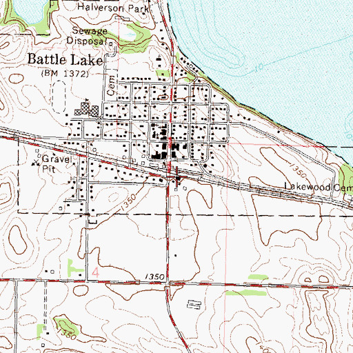 Topographic Map of Battle Lake (historical), MN