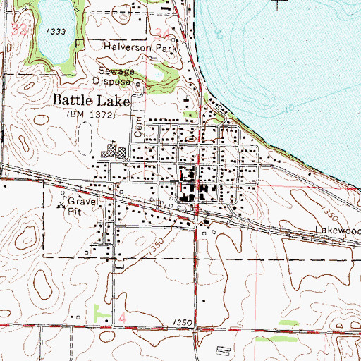Topographic Map of Trefoldighed Lutheran Church, MN