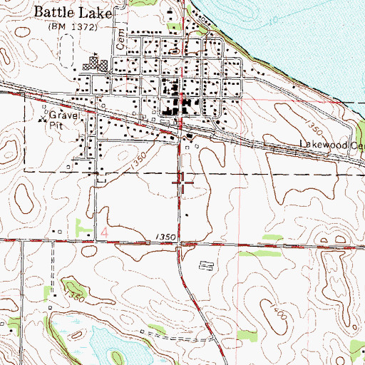 Topographic Map of Battle Lake Clinic, MN