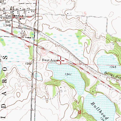 Topographic Map of Clitherall Wayside Park, MN