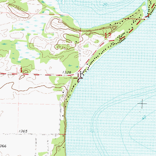 Topographic Map of Otter Tail Lake Campground, MN