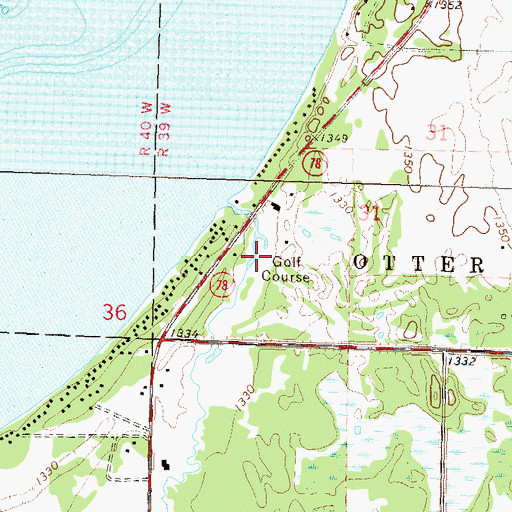 Topographic Map of Balmoral Golf Course, MN