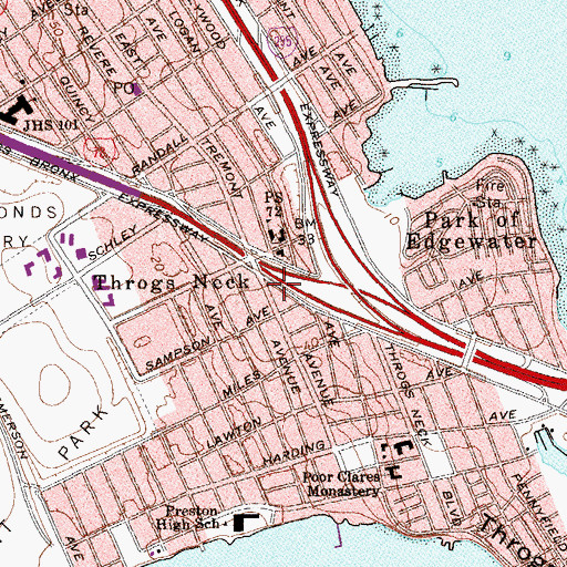 Topographic Map of Fire Department New York Engine 72 Satellite 2, NY