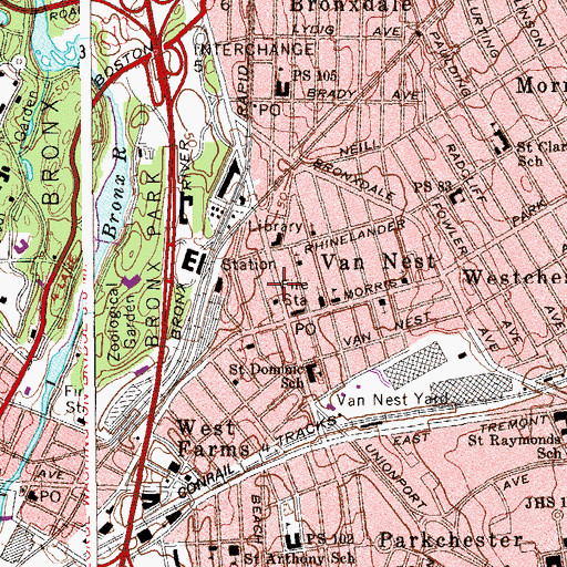 Topographic Map of Fire Department New York Engine 90 Ladder 41, NY