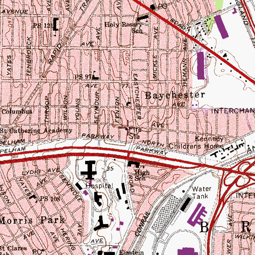 Topographic Map of Fire Department New York Engine 97 Thawing Apparatus 62, NY