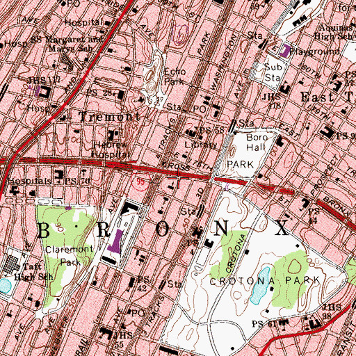 Topographic Map of New York Ladder Company 27, NY