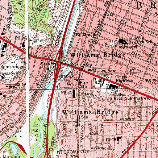 Topographic Map of New York Ladder Company 32, NY