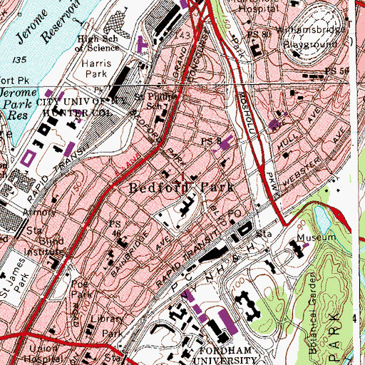 Topographic Map of New York Ladder Company 37, NY