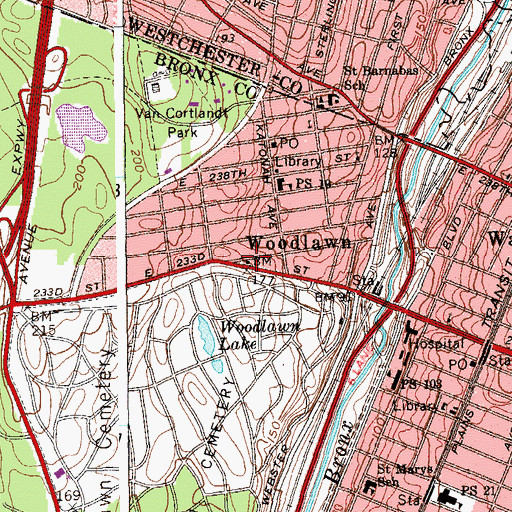 Topographic Map of Fire Department New York Station 27, NY
