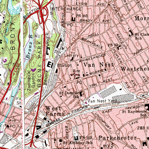 Topographic Map of New York Ladder Company 41, NY