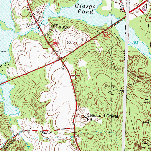 Topographic Map of Glasgo School, CT