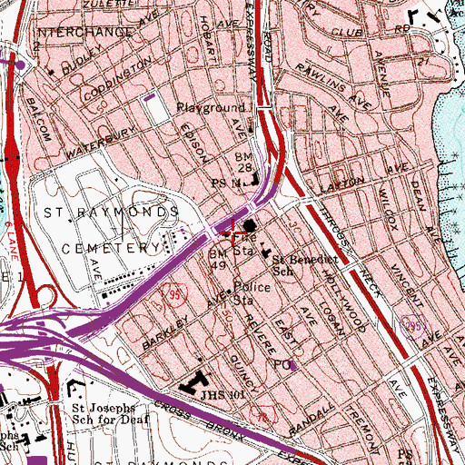 Topographic Map of New York Ladder Company 50, NY