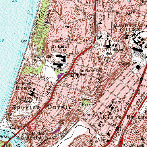 Topographic Map of Baptist Home for the Aged, NY