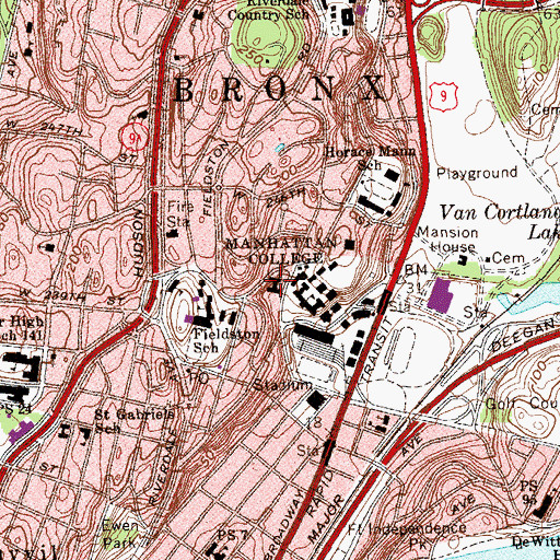 Topographic Map of Methodist Episcopal Church Home, NY