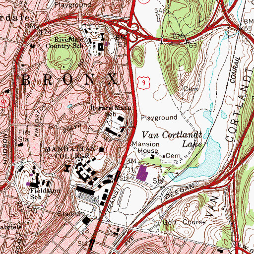 Topographic Map of Pforzheimer Hall, NY