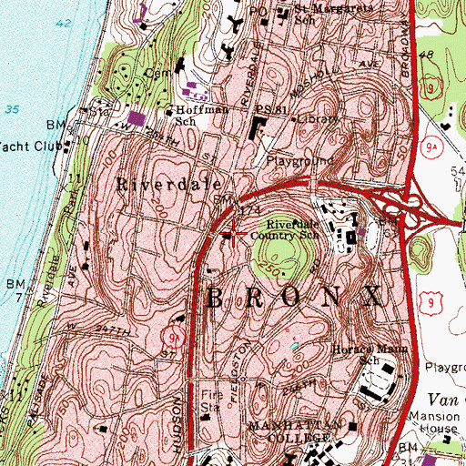 Topographic Map of Christ Episcopal Church, NY
