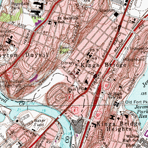 Topographic Map of Saint Johns Convent, NY