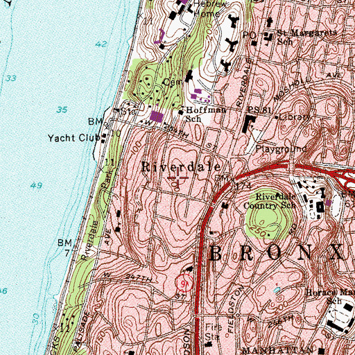 Topographic Map of Little Flower Montessori School, NY