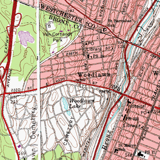 Topographic Map of New York Engine Company Number 39 (historical), NY