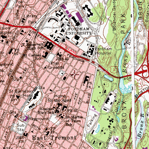 Topographic Map of Italian Christian Church, NY