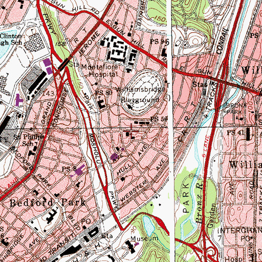 Topographic Map of Lutheran Church of the Epiphany, NY