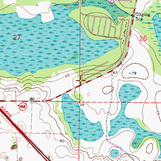 Topographic Map of Continental Country Club Water Tower, FL