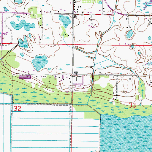 Topographic Map of South 14 th Street Church of Christ, FL