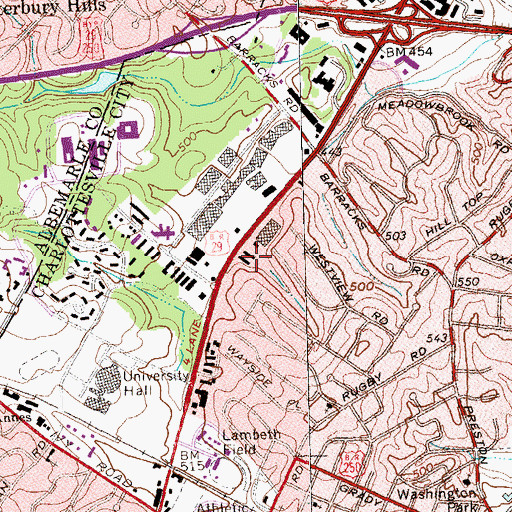 Topographic Map of Michie Building North, VA