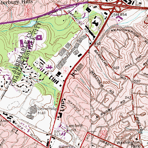 Topographic Map of Michie Building South, VA