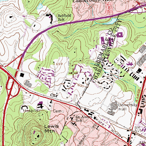 Topographic Map of Montesano, VA