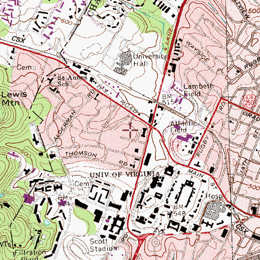 Topographic Map of Morea House, VA