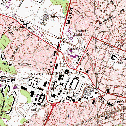 Topographic Map of Nameless Field, VA