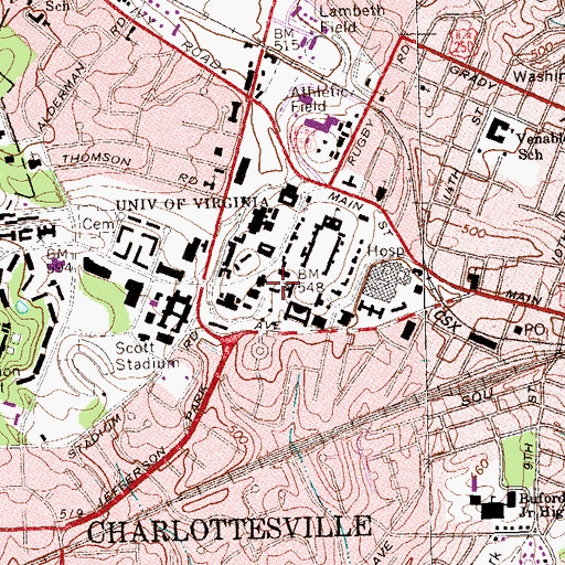 Topographic Map of Paul Goodloe McIntre Amphitheatre, VA