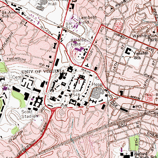 Topographic Map of Pavillion III, VA