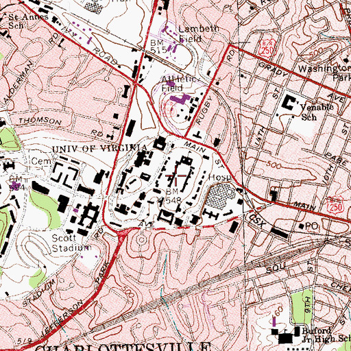 Topographic Map of Pavillion VII, VA