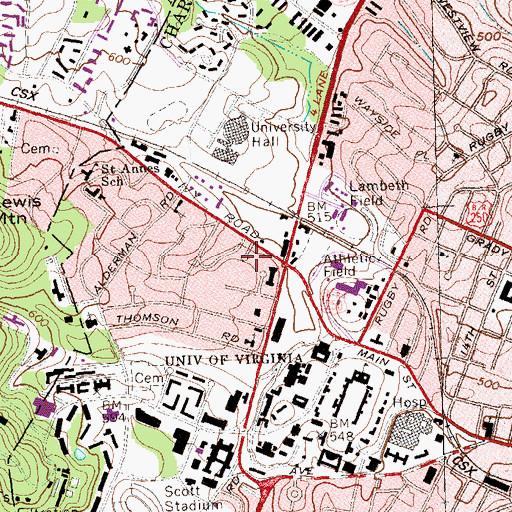 Topographic Map of Russian House, VA