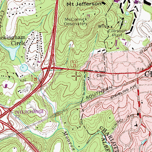 Topographic Map of The Association for Investment Management and Research Building, VA