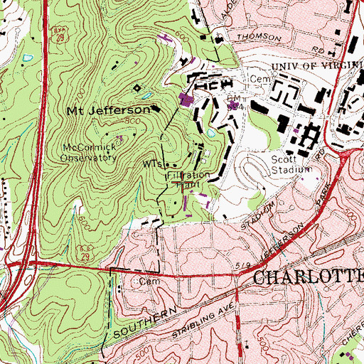 Topographic Map of Vaughan House, VA