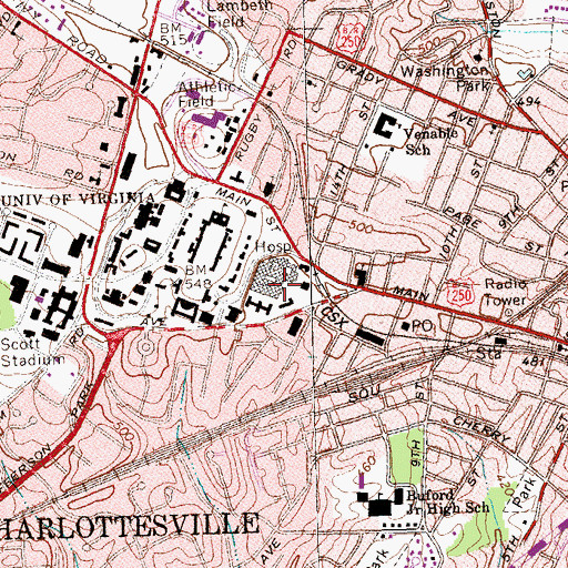 Topographic Map of West Complex, VA