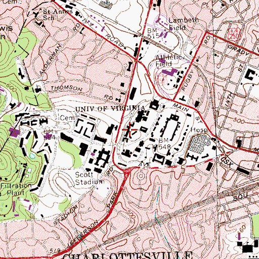 Topographic Map of McGuffey Portal, VA