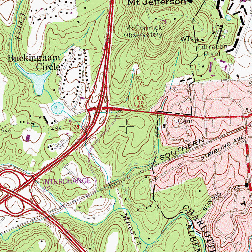 Topographic Map of Clinical Office Building, VA