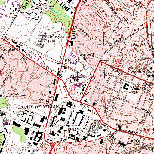 Topographic Map of Drama Building, VA