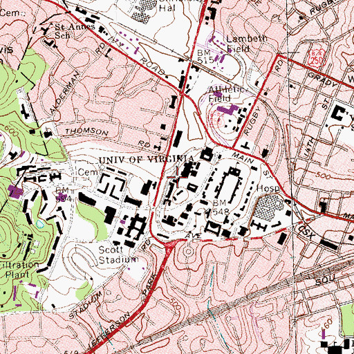 Topographic Map of Holmes Portal, VA
