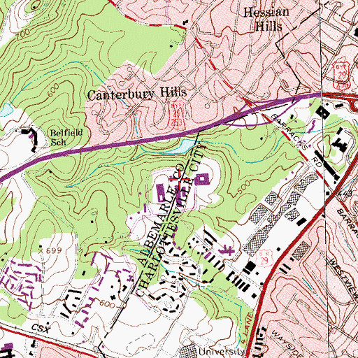 Topographic Map of Hunton & Williams Hall, VA