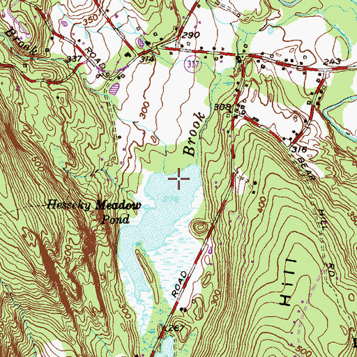Topographic Map of Good Hill Brook, CT